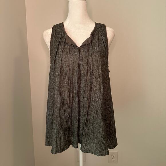 Meadow Rue Anthropologie gray sleeveless textured tank top size M - Picture 2 of 14